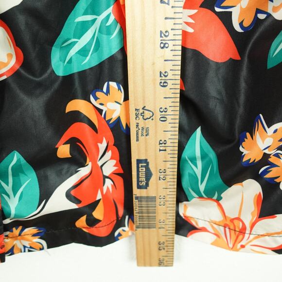 Zara Rain Jacket Womens SZ S Hooded Floral Tropical Lightweight Baggy Relaxed - Picture 8 of 11